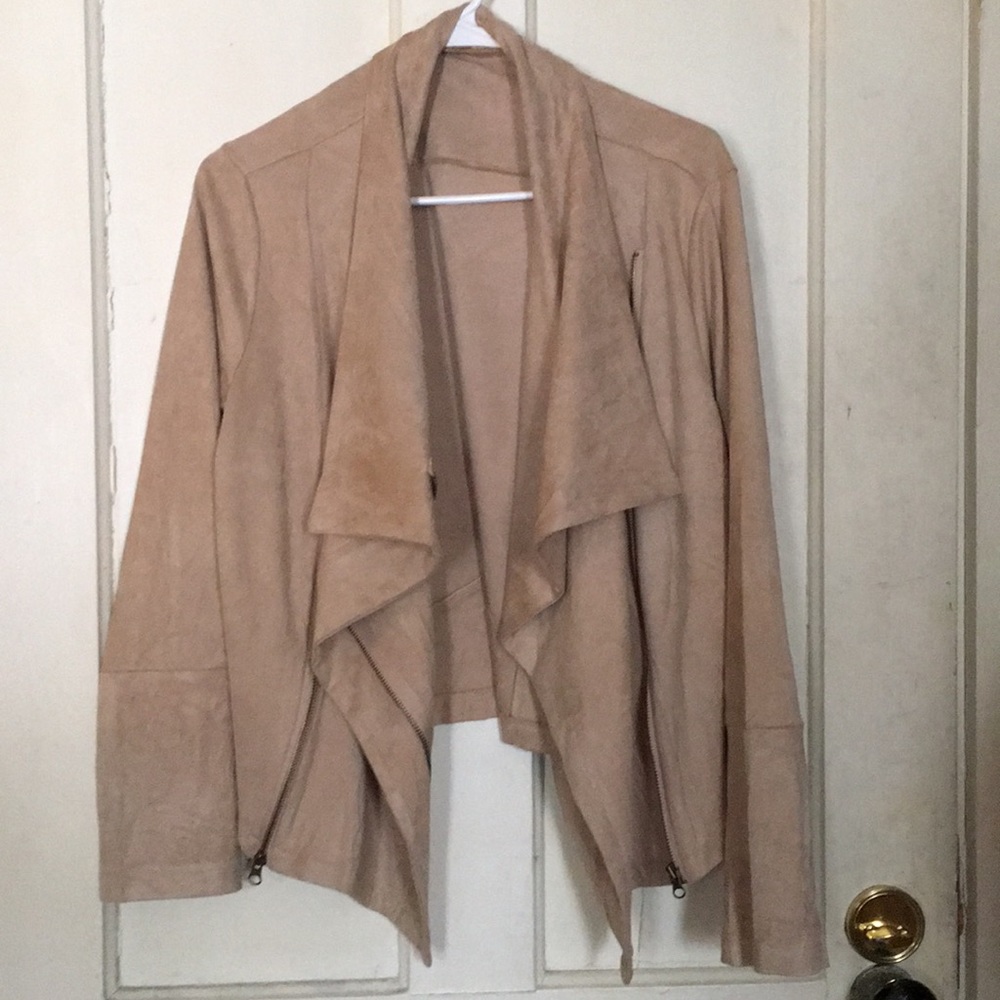 Swede cream/tan color light coat!worn once